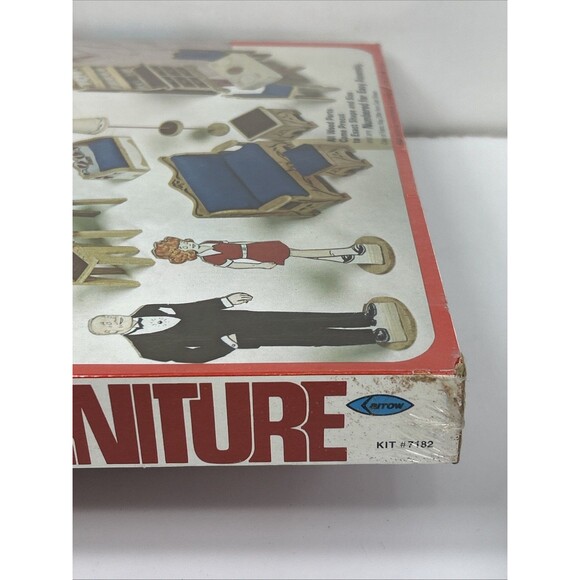 Vtg 1981 ANNIE Dream Doll House Furniture Kit 26 Piece Figures NOS USA Arrow - Picture 7 of 8